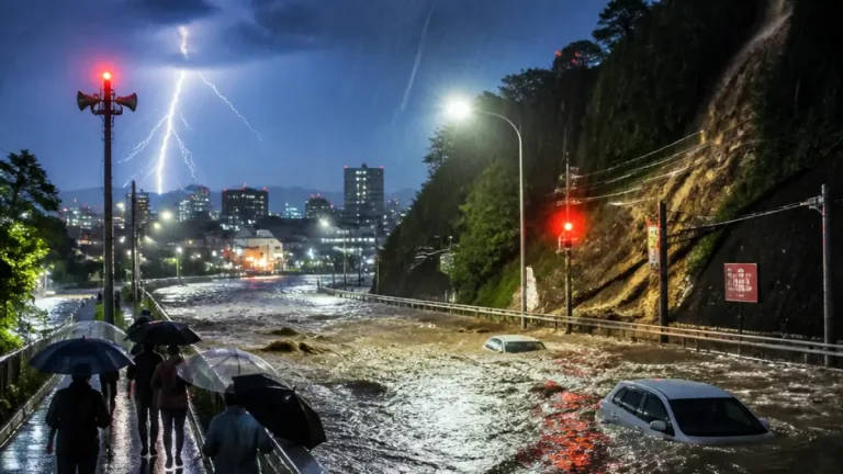 大雨警戒、県内は夜遅くまで浸水・土砂に注意