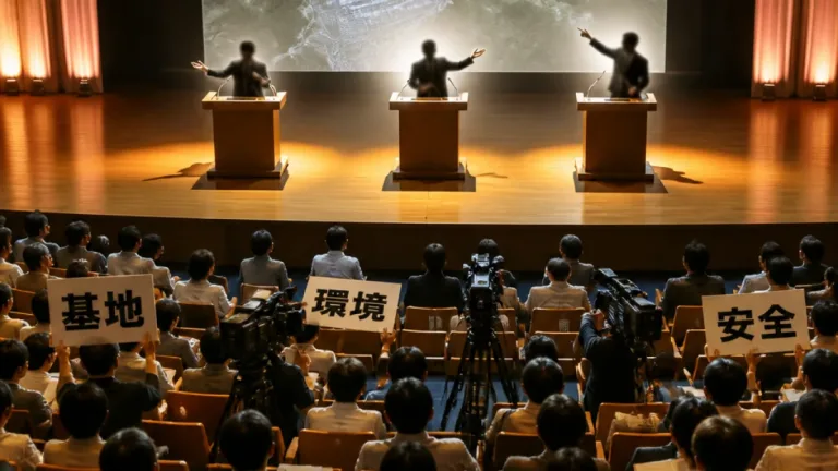 辺野古移設で立場鮮明に 知事選公開討論で有権者の判断焦点