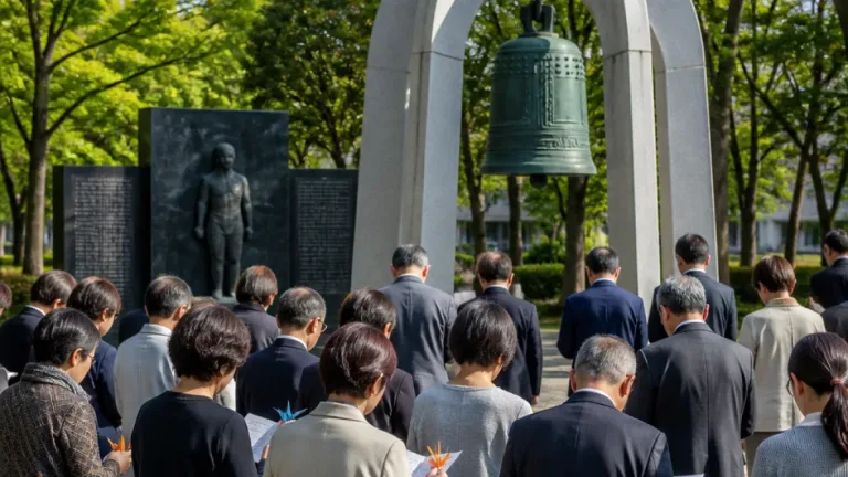 被爆者の証言と熊谷の鐘 県内で広島原爆の日の追悼続く