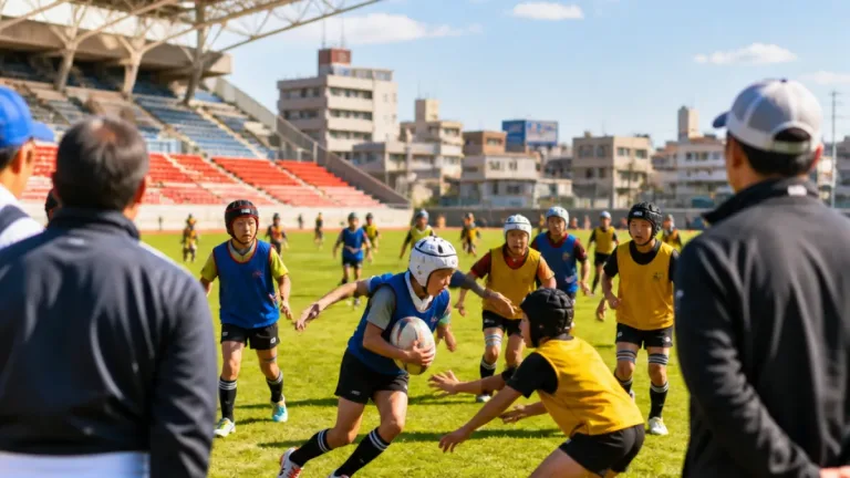 東大阪・花園で岸岡式ラグビー教室が再始動 地域の子どもたちに実技指導拡大へ