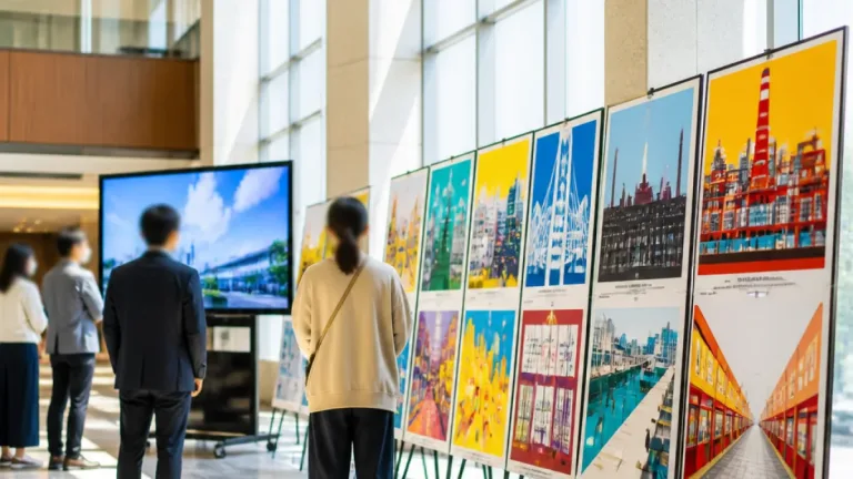 東大阪で近大生制作の魅力発信ポスターと動画を市役所で展示