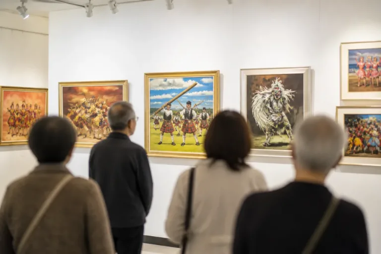 東大阪・宮本順三記念館で「夏の祭」展、国内外の祭礼描写を展示