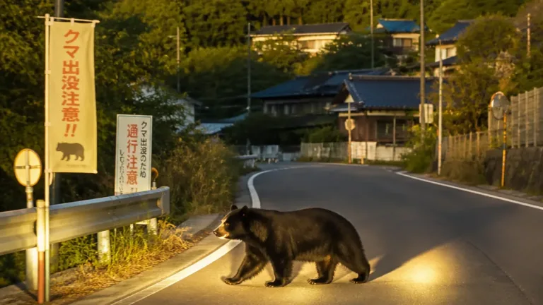 姫路の県道で成獣のクマ目撃 市が注意呼びかけ