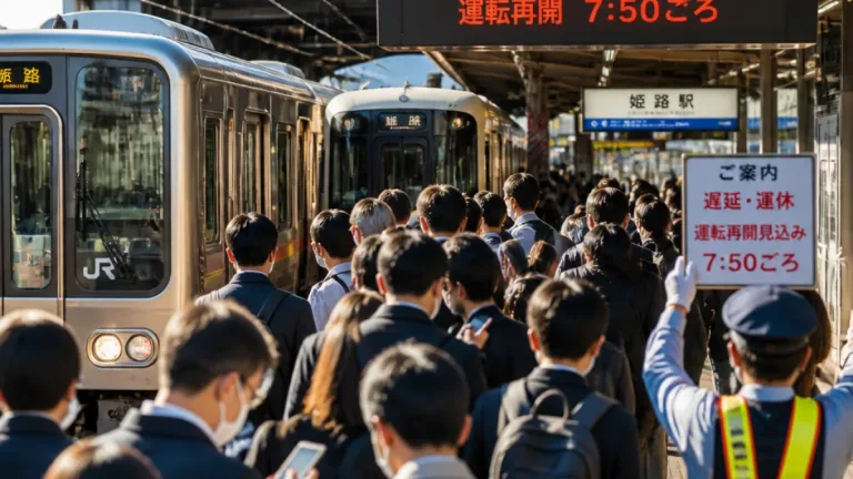 姫路〜米原間のＪＲ運転再開、通勤時間帯に影響