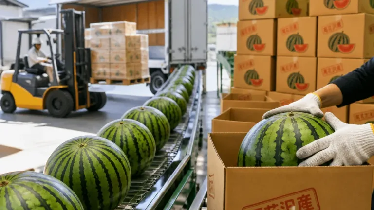 姫路の夏食卓に届く見込み 尾花沢すいか出荷始まる