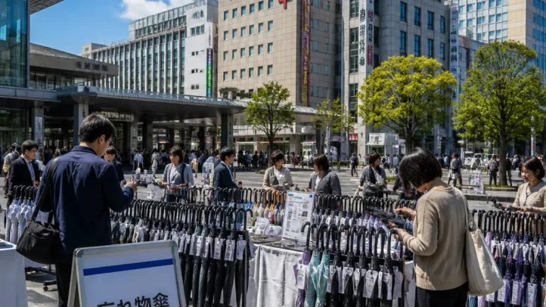 姫路駅周辺で忘れ物傘リユース販売の実証実験、利用と環境面に注目