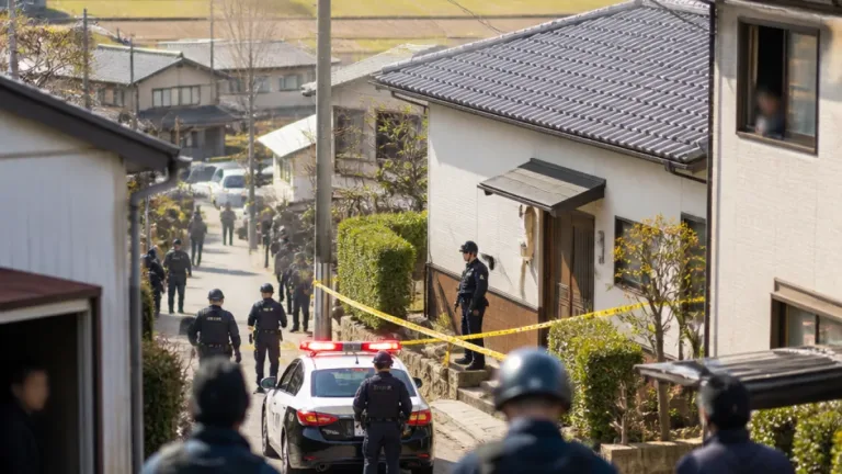 氷見の住宅で暴行、刃物所持の容疑者を警察が確保