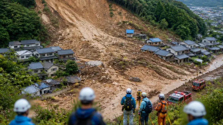 国の専門家が現地調査 平生町の大規模土砂災害で対策検討へ
