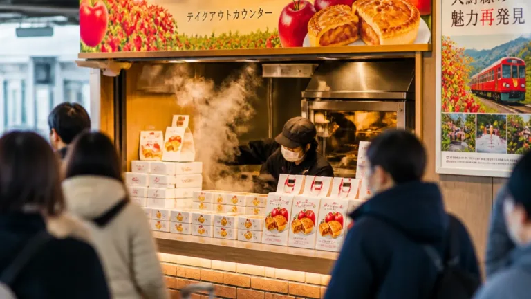 弘前出身タレントがプロデュース、中央弘前駅にアップルパイ店開業