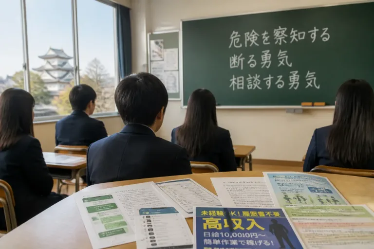 弘前の若者にも警鐘 「闇バイト」加担防止の授業で示された注意点