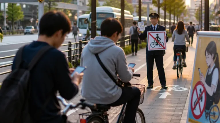 7月の自転車検挙155件 「ながらスマホ」が圧倒、若年層に対する指導強化が課題に