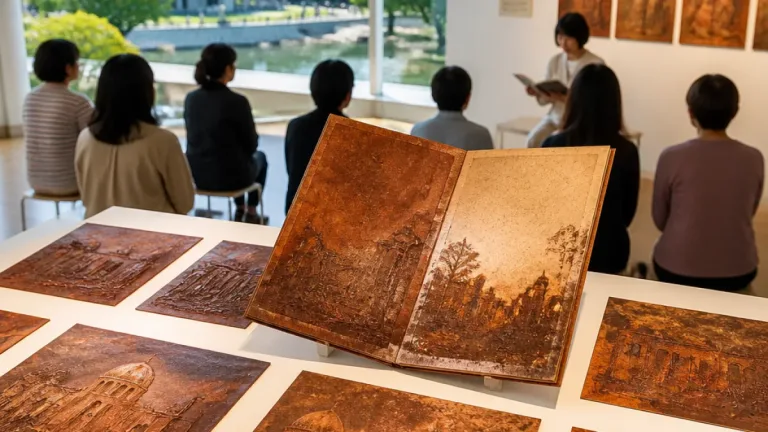 広島の被爆体験を銅版画の絵本で継承 原画展など市内で開催