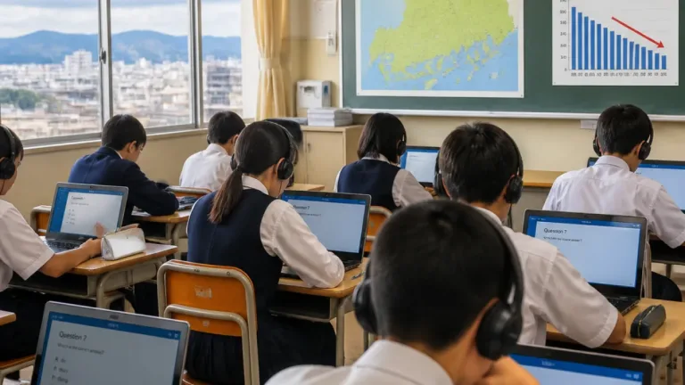 中3英語、オンライン方式で県平均下回る 学力調査が示した課題