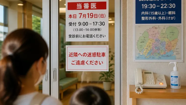 広島県内当番医（7月19日）一覧と受診案内
