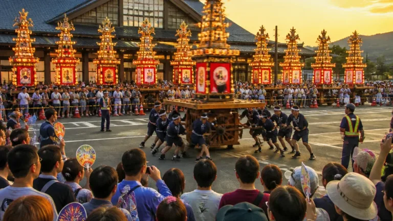 日田祇園、全9基が7年ぶり集結