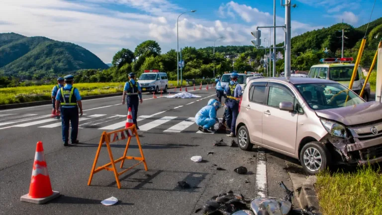 国道交差点で原付と軽四衝突、77歳女性が死亡 日田市