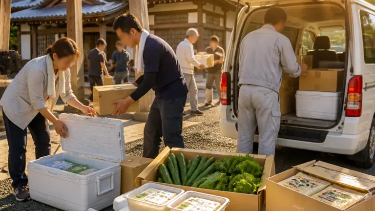 寺と地域がつなぐ冷や汁支援 猛暑の被災地に宮崎の味を届ける