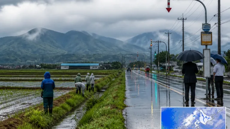 道内は雨続き、道外は猛暑続行の見通し