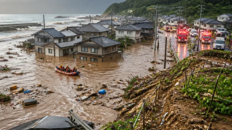 記録的大雨で浸水・土砂崩れ相次ぐ 氷見・羽咋などで孤立と被害