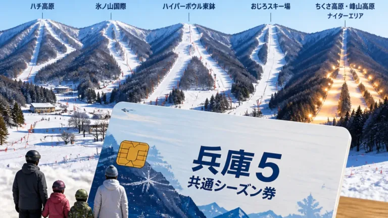 5スキー場共通シーズン券「兵庫5」販売