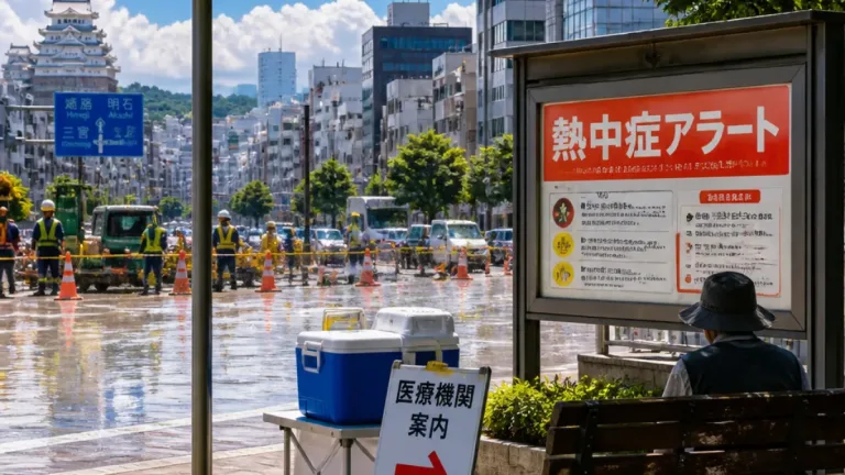 県内に熱中症アラート、連日の厳しい暑さで外出と業務に注意を