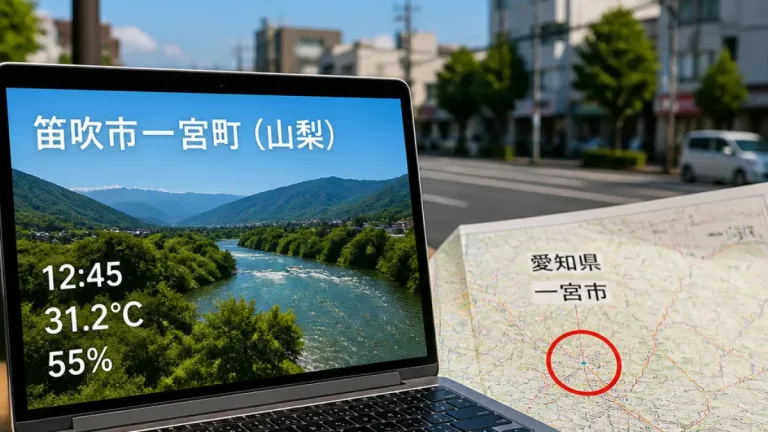 一宮の名が招く混同 「笛吹市一宮町」ライブ映像の注意点と確認法