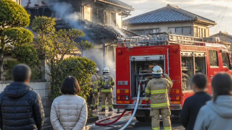 諫早・森山で住宅火災、約18分で鎮火 けが人なし