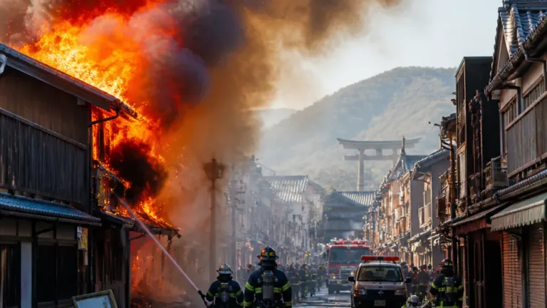 伊勢・商店街で火災 複数建物が延焼、観光地に広がる懸念