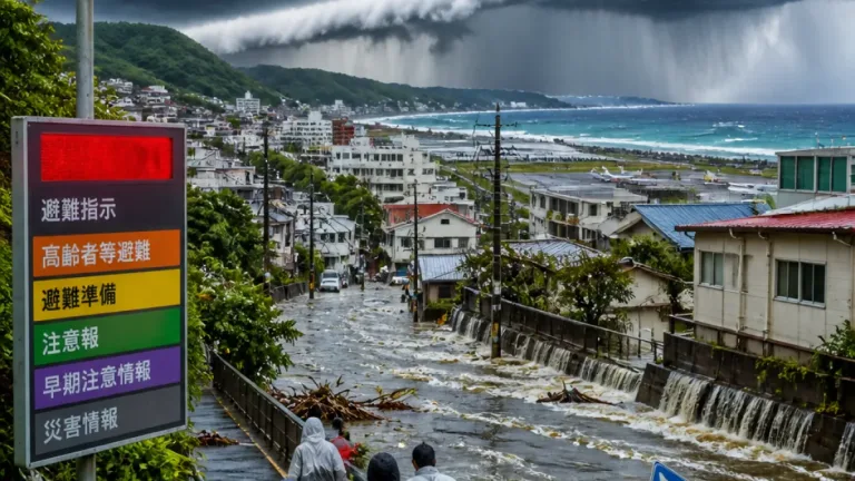 石垣島で線状降水帯発生の恐れ、直近の警戒を