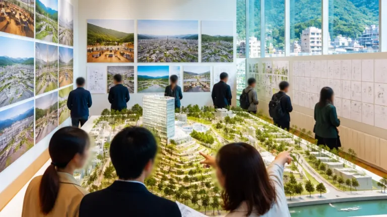 旧計画展示、会場を移して公開 県の中止要請受け再始動