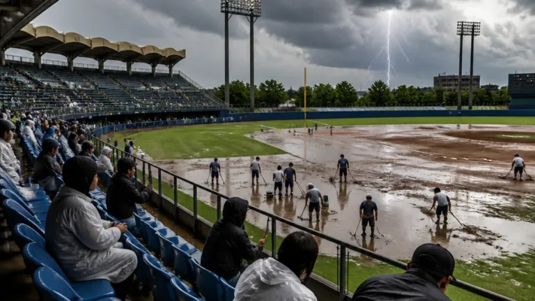 雷雨で約2時間半中断 石川大会決勝は波乱の幕切れに