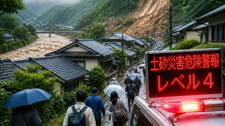 糸魚川市に「レベル4」土砂災害危険警報 発令、避難行動を呼びかけ