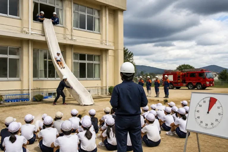 いわきの小学校で児童の逃げ遅れ想定の避難訓練を実施