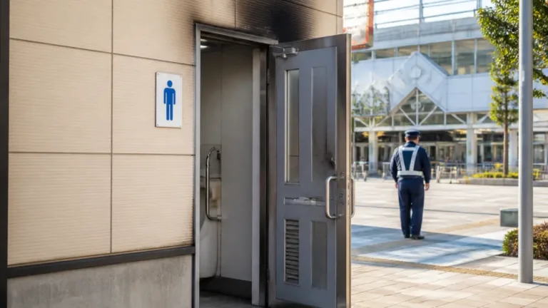 いわき駅前公衆トイレで不審火 市民の安全に懸念広がる