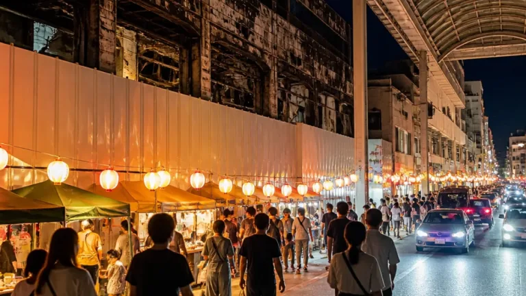 出雲のアーケード街、復興へ一歩 土曜夜市でにぎわい再開