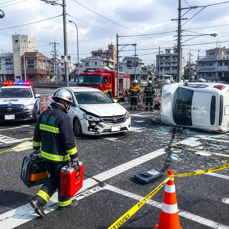 広島市西区の交差点で出合い頭事故、2人軽傷