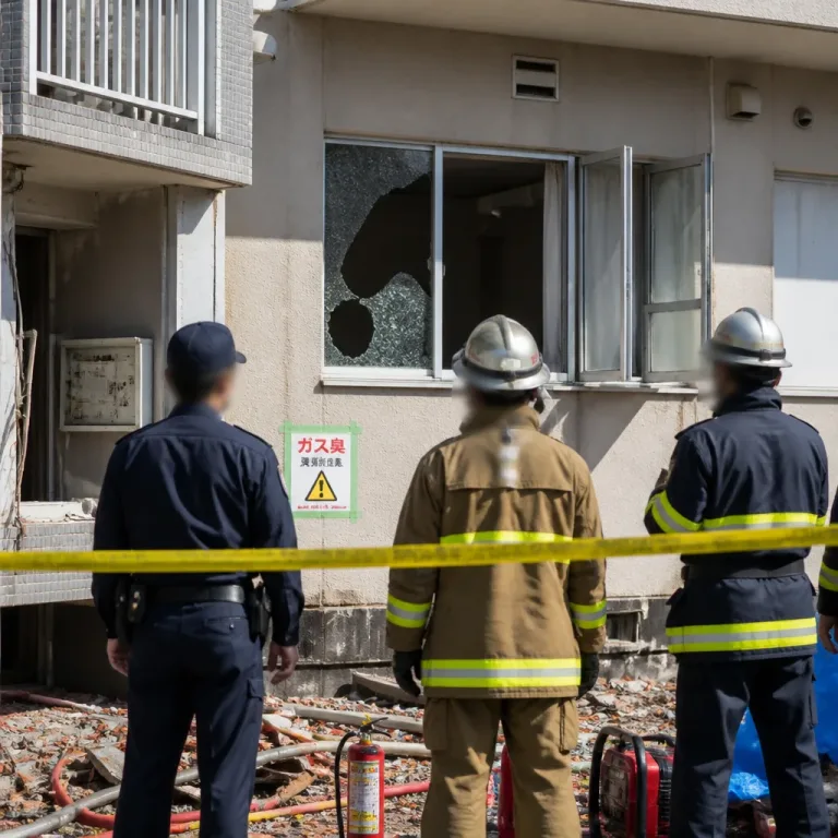 市川のマンションで早朝に爆発、周辺建物にも被害とけが人