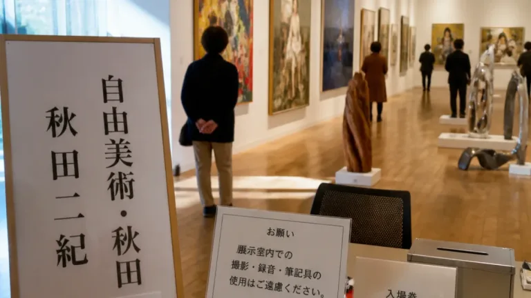 自由美術・秋田と秋田二紀の公募展、きょう最終日