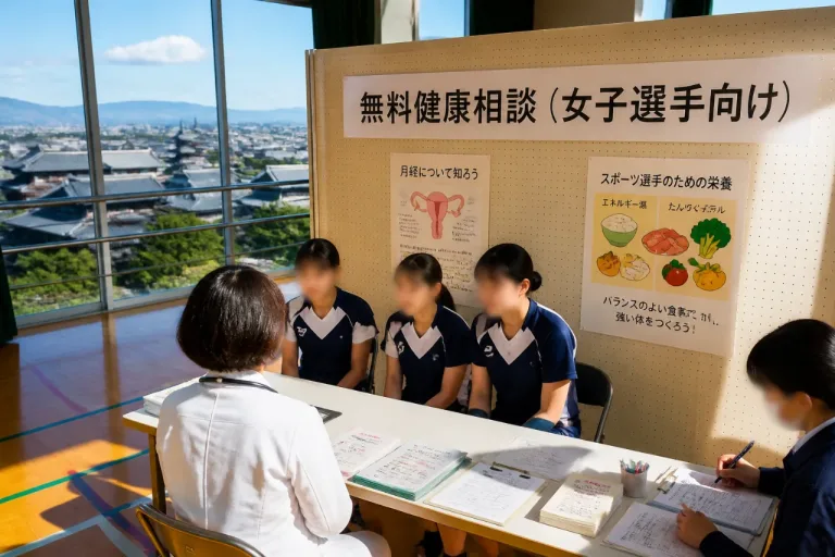 女子陸上選手向けの無料健康相談を実施