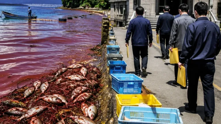 鹿児島、赤潮被害で事業継続に「最大支援を」要請