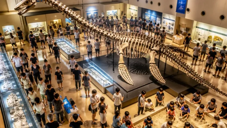 鹿児島で始まった大恐竜展 初公開骨格や体験企画で夏休み賑わう