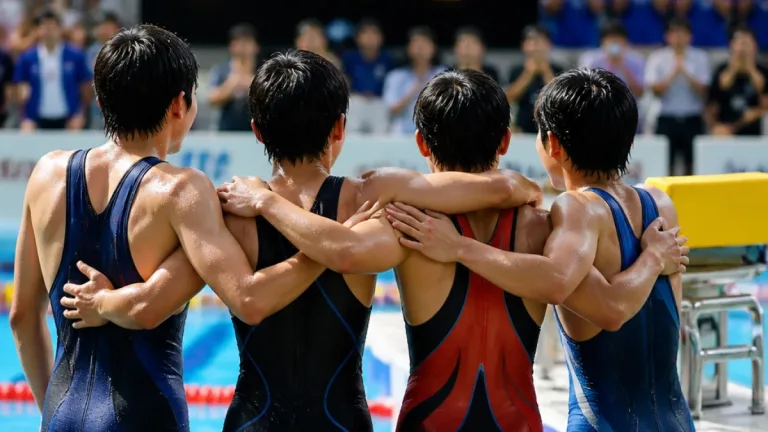 鹿児島情報高校、インターハイ競泳で男子メドレーリレー準優勝