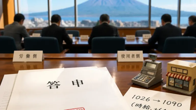 鹿児島の最低賃金が時給1090円に 64円引き上げで10月適用見込み