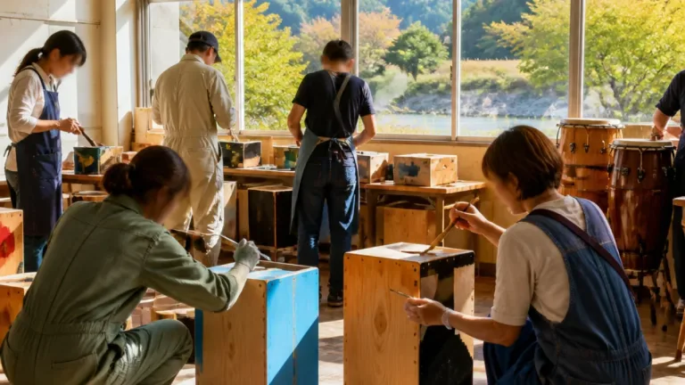閉校の机が楽器に――亀岡で廃材を音に変える参加型プロジェクト