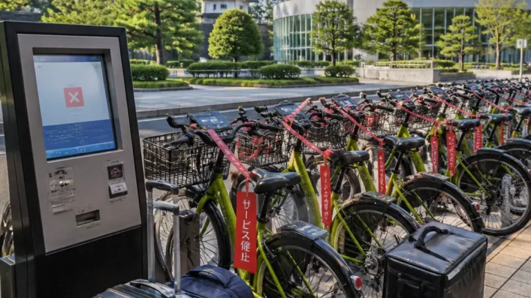 金沢で自転車シェア「まちのり」全面休止、旧盆控え移動に支障