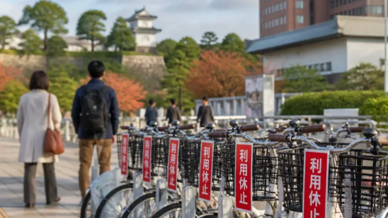 金沢の公共レンタサイクル「まちのり」当面停止 市が利用休止を発表