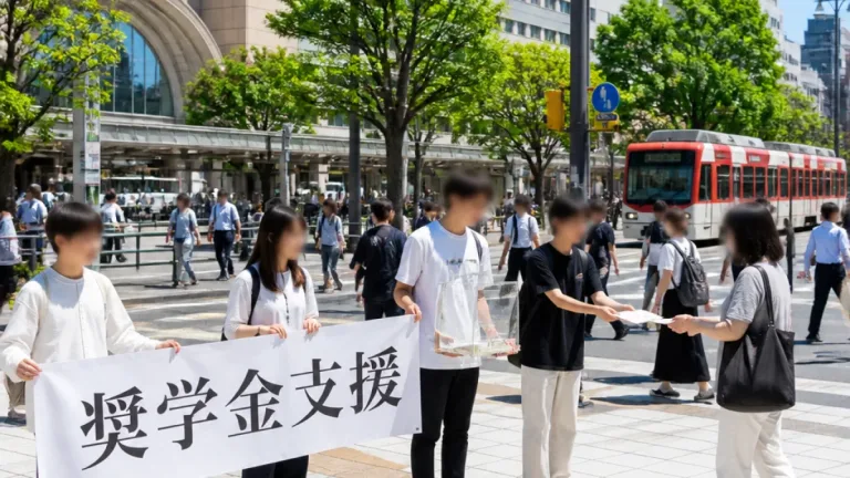 あしなが育英会の奨学金支援を呼びかけ 新潟・万代で学生らが募金活動