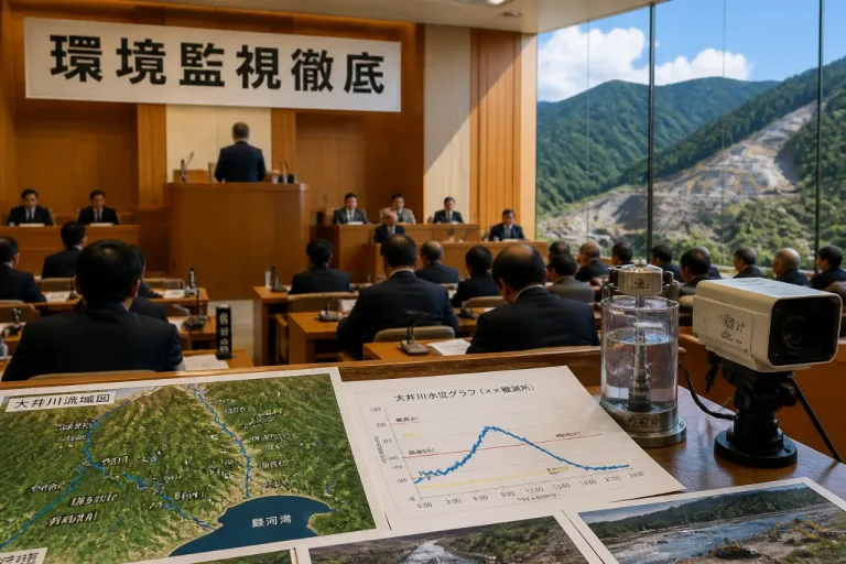 リニア静岡工区の着工容認、知事は「環境監視を徹底」表明