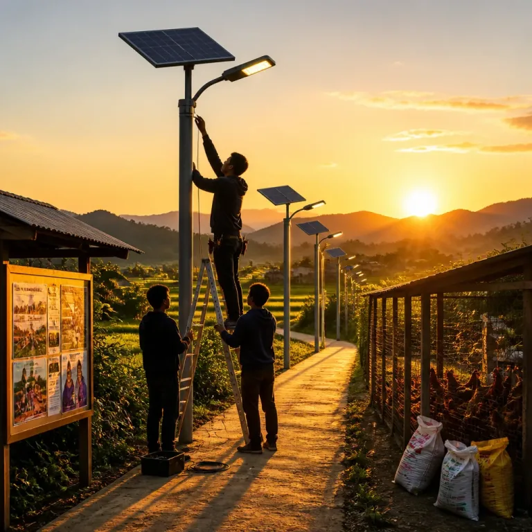 若者が主導する太陽光街路灯と生活支援、持続可能な地域再生の実践