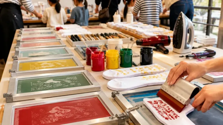 県立美術館で親子150人が靴下制作 関係するアート展連動